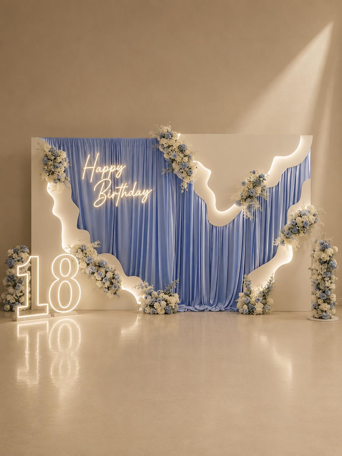 Elegant Birthday Backdrop Decor