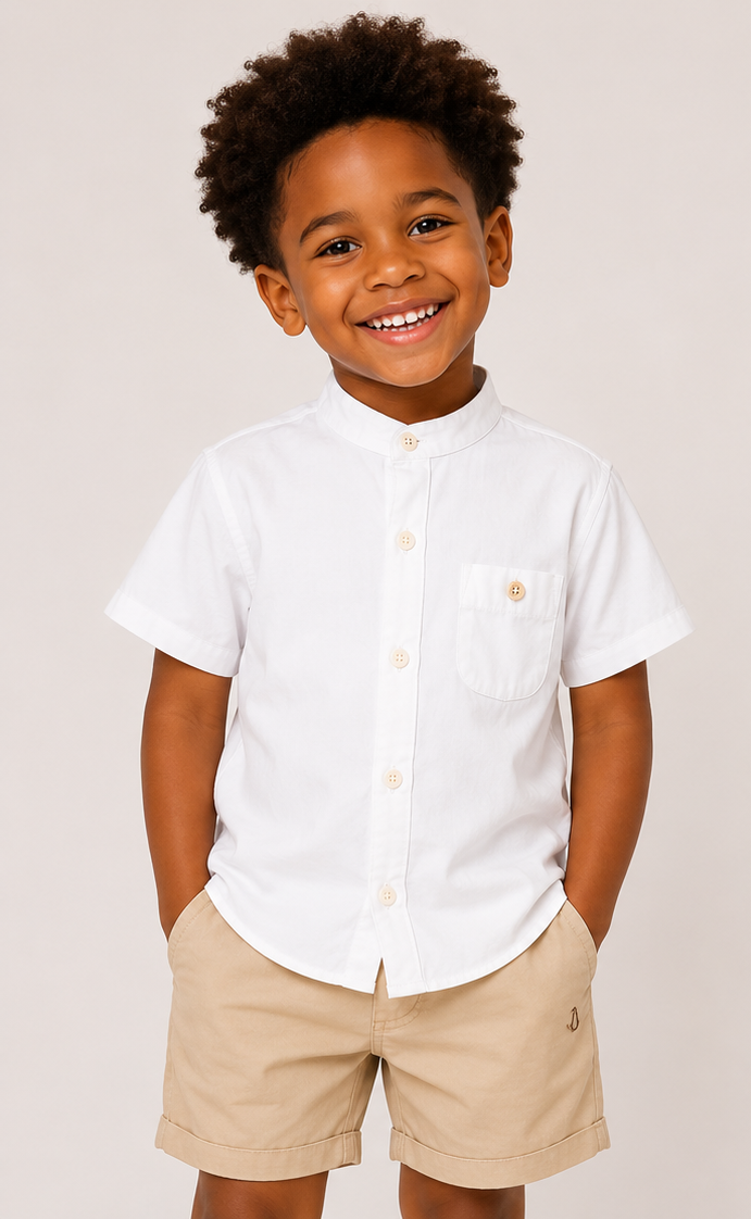 Chemise Col Mao MUNA en Pur Lin