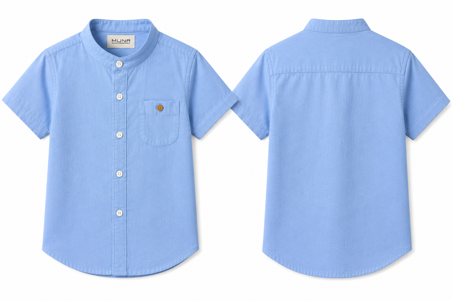 Chemise Col Mao MUNA en Pur Lin