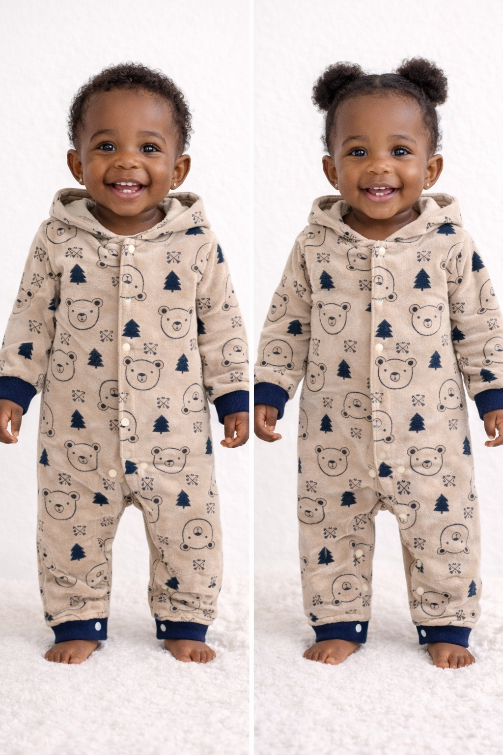 Baby Hooded Onesie – Bear