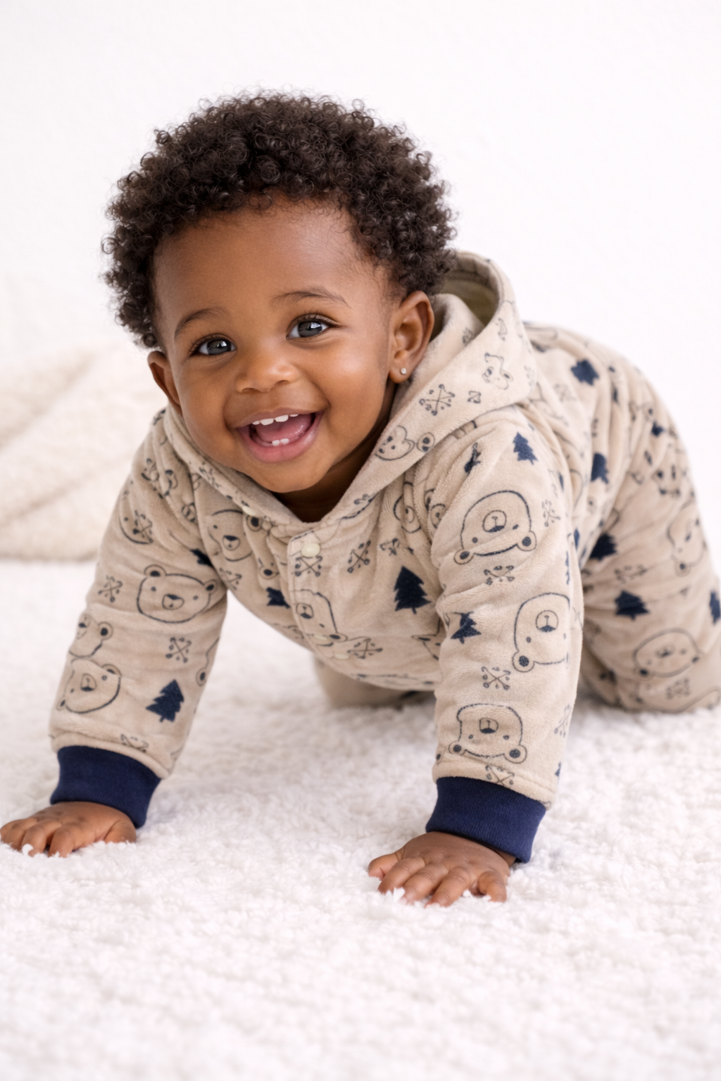 Baby Hooded Onesie – Bear