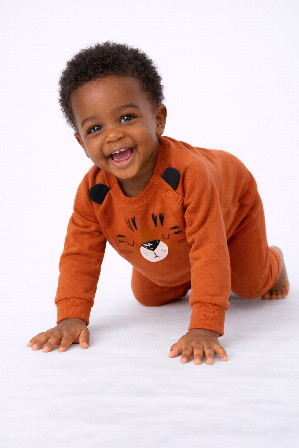 Tiger Face Baby Romper