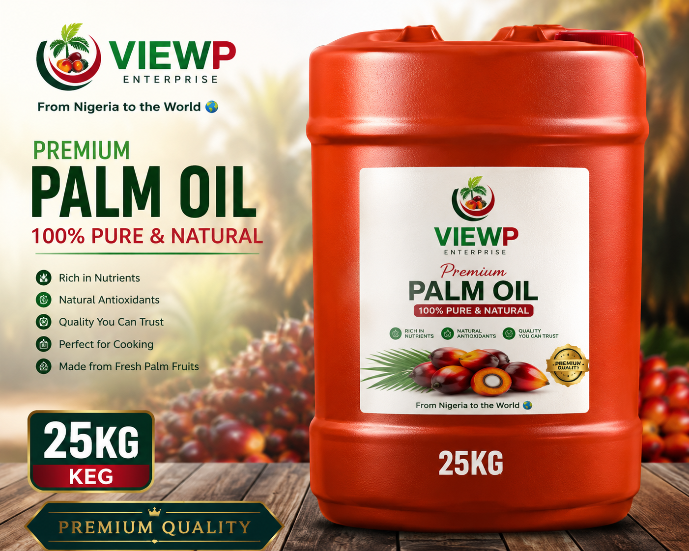 Premium Palm Oil 25ltr