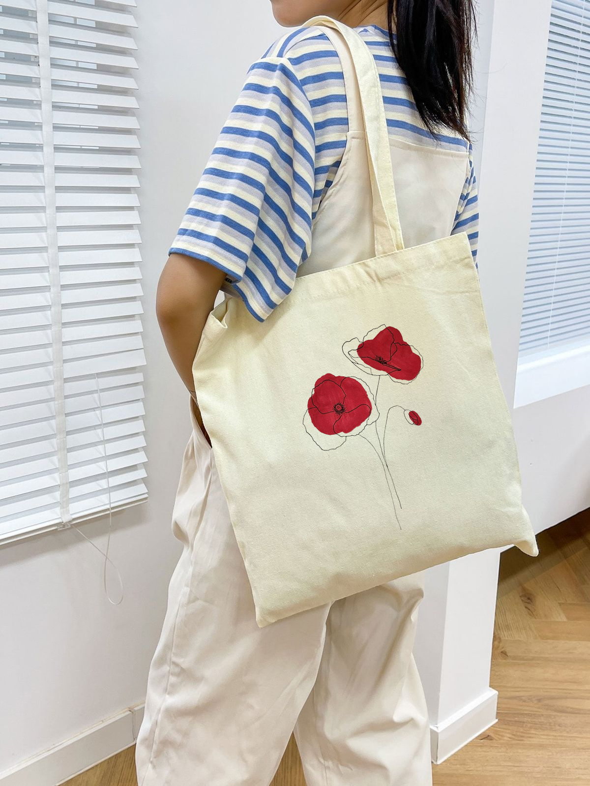 Red Blossom Tote Bag
