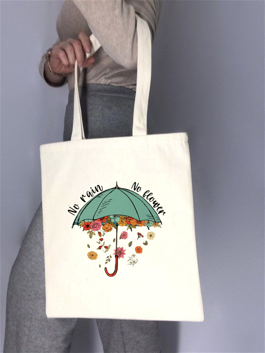 No Rain No Flowers Tote Bag