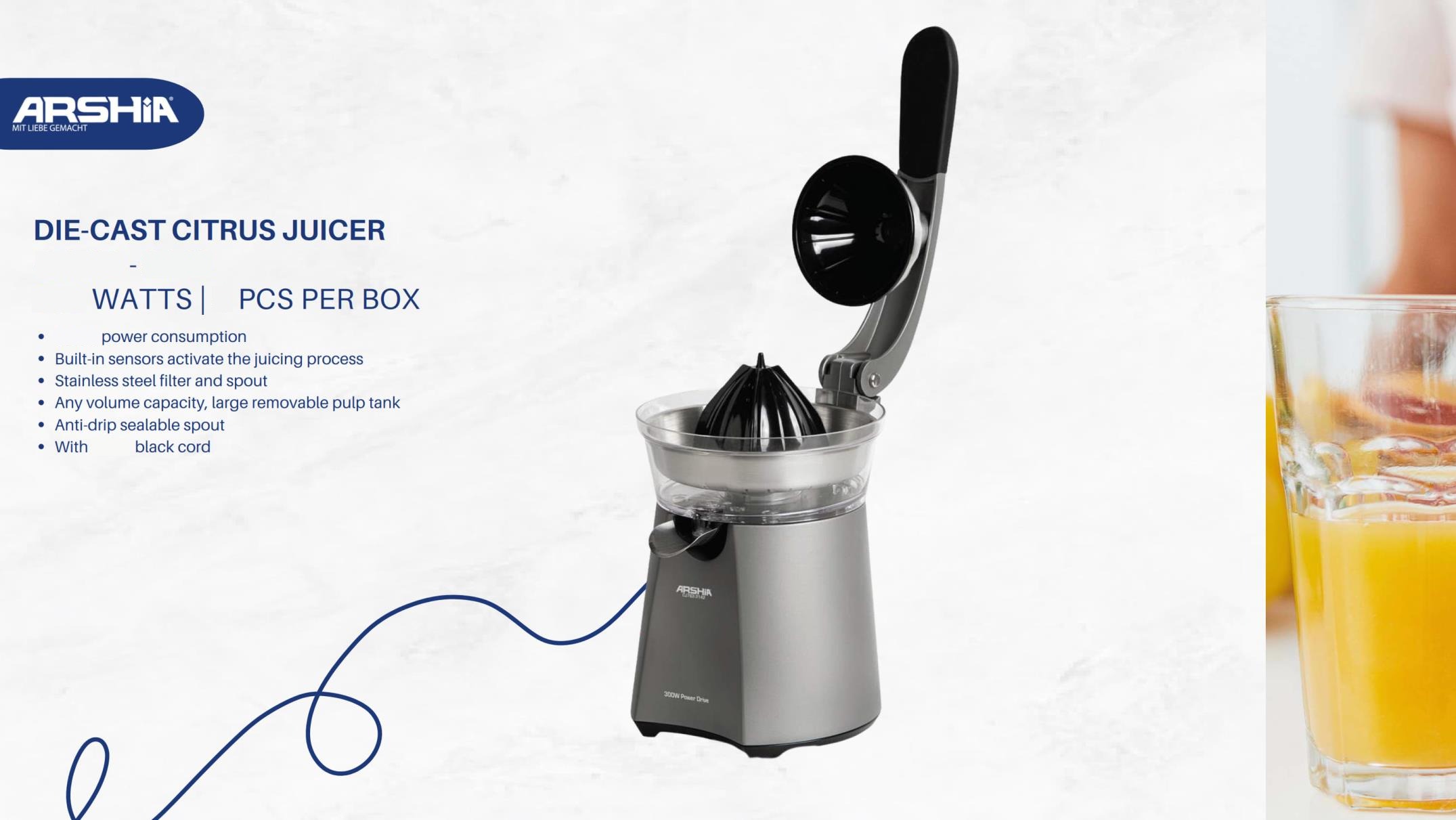 Arshia Die-Cast Citrus Juicer