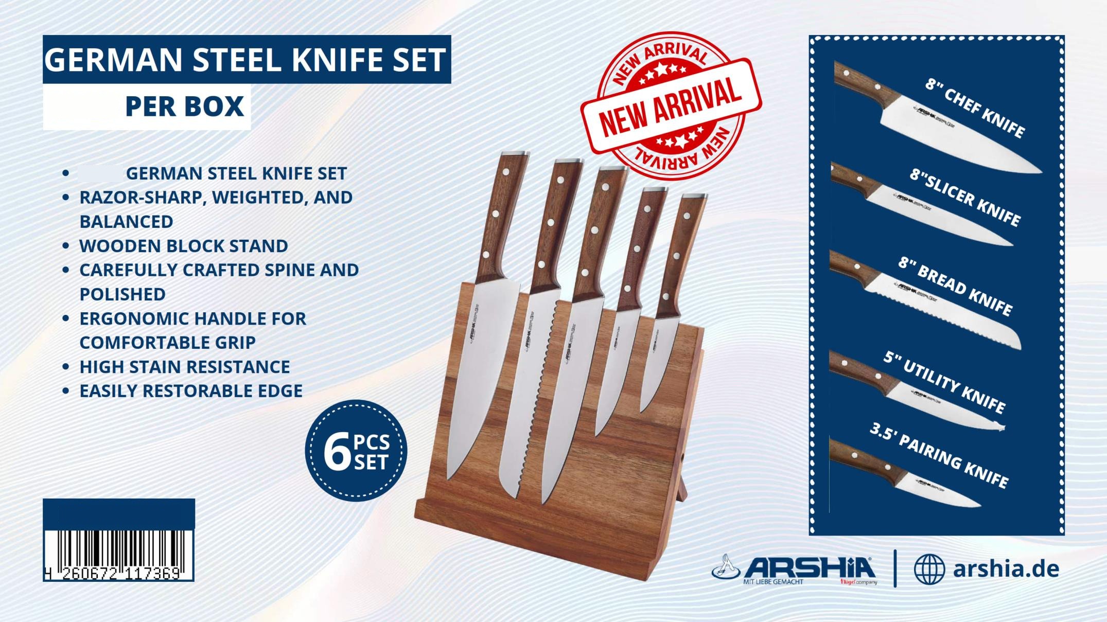German Steel Knife Set