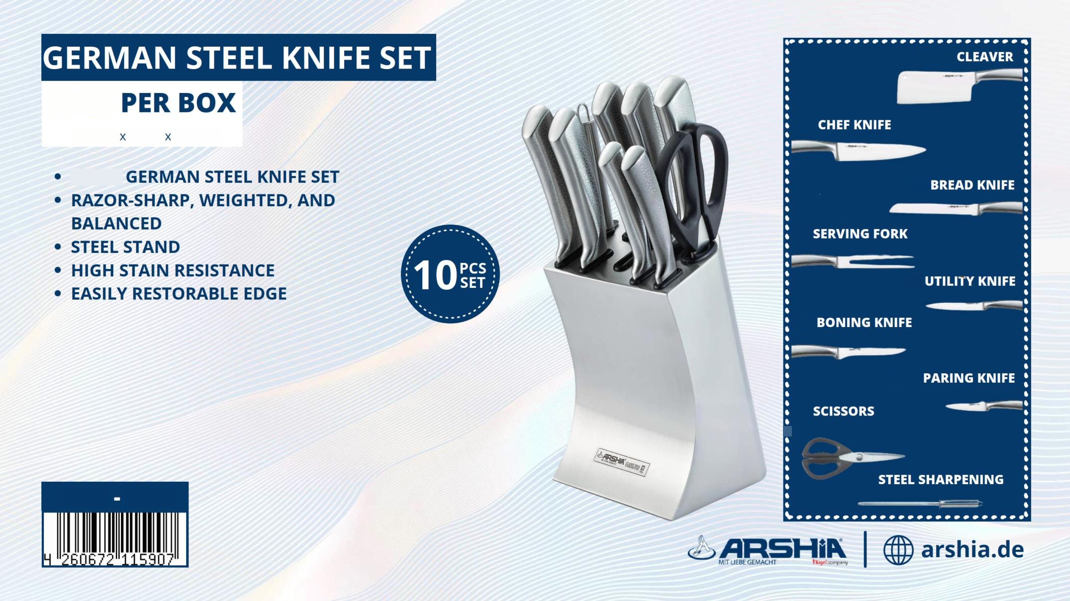 German Steel Knife Set