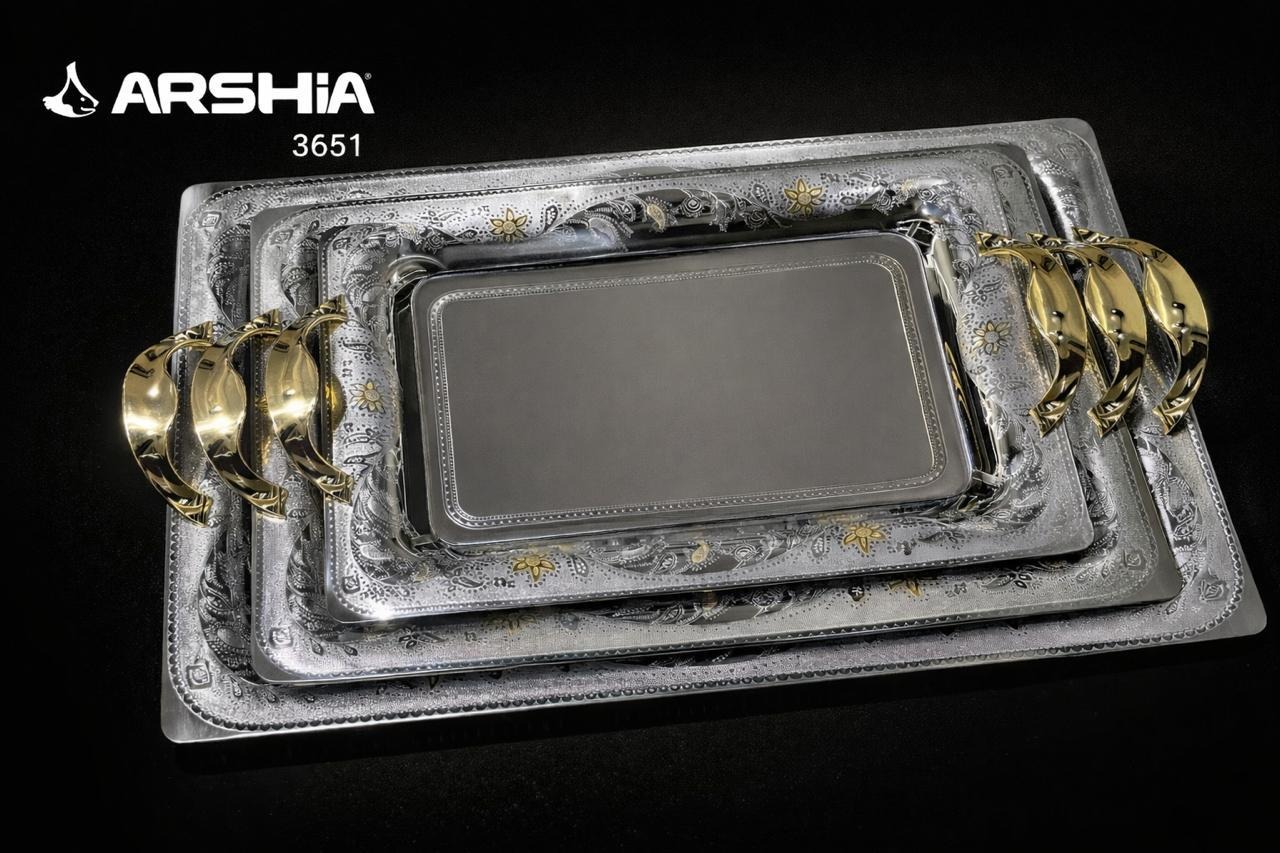 ARSHIA Decorative Tray Set 3 pcs