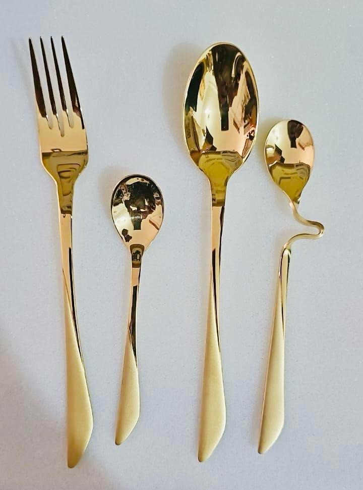 Gold-Plated Cutlery Set