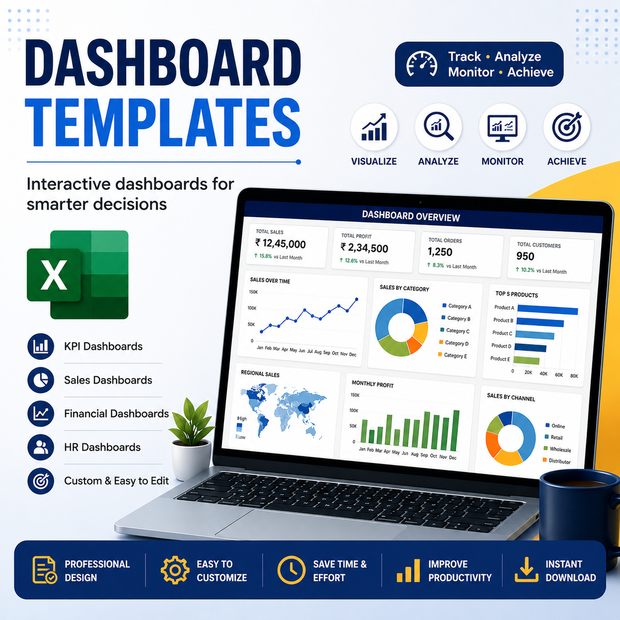 Dashboard Templates for Excel