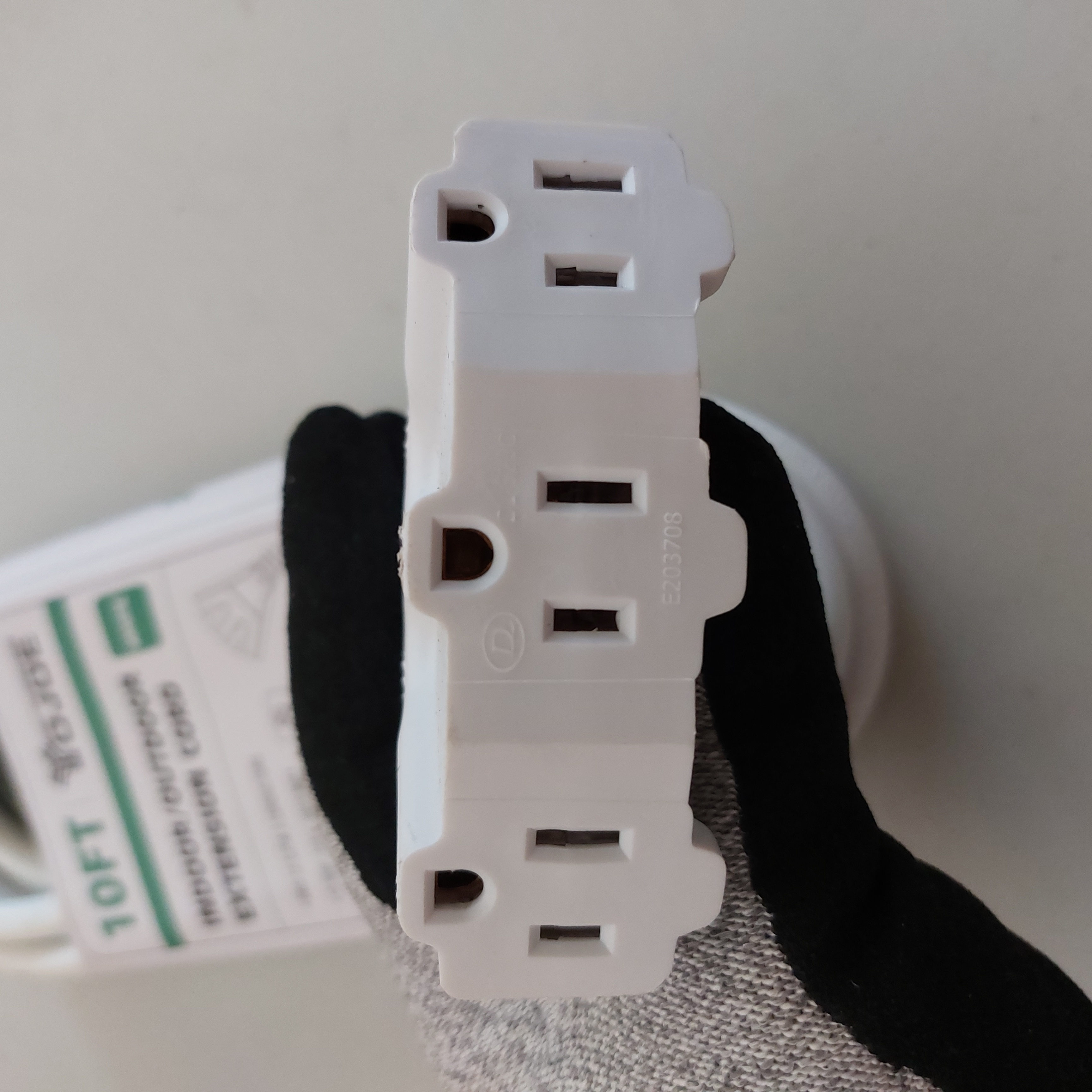 YOJOE 10FT 12AWG Indoor/Outdoor Extension Cord White