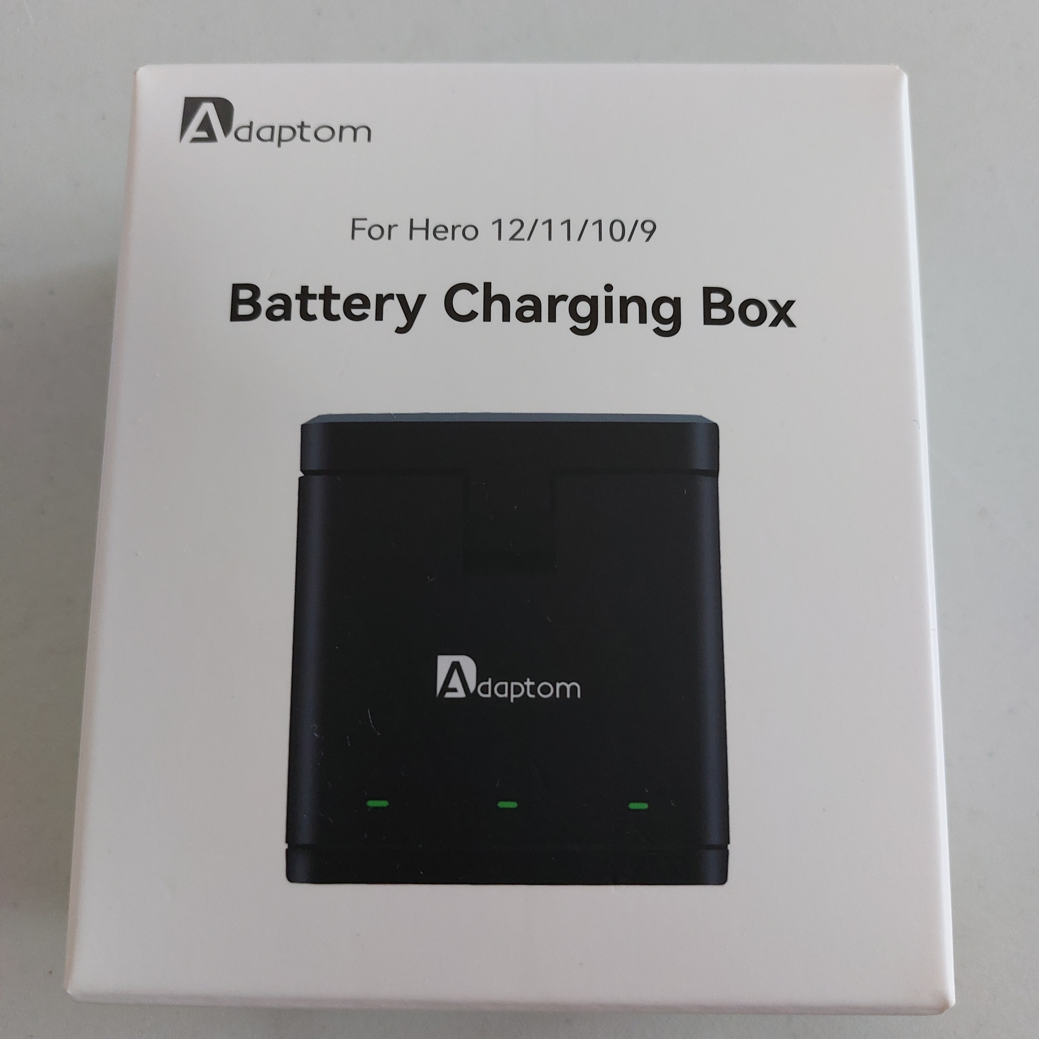 AdapTom Battery Charging Box with 2 pack Batteries Hero 12/11/10/9