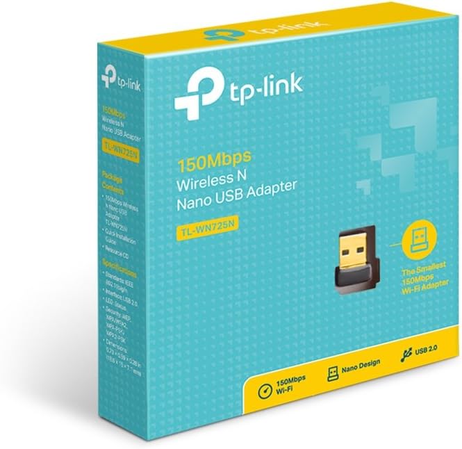 TP-Link 150 Mbps Wireless N Nano USB Adapter, TL-WN725N