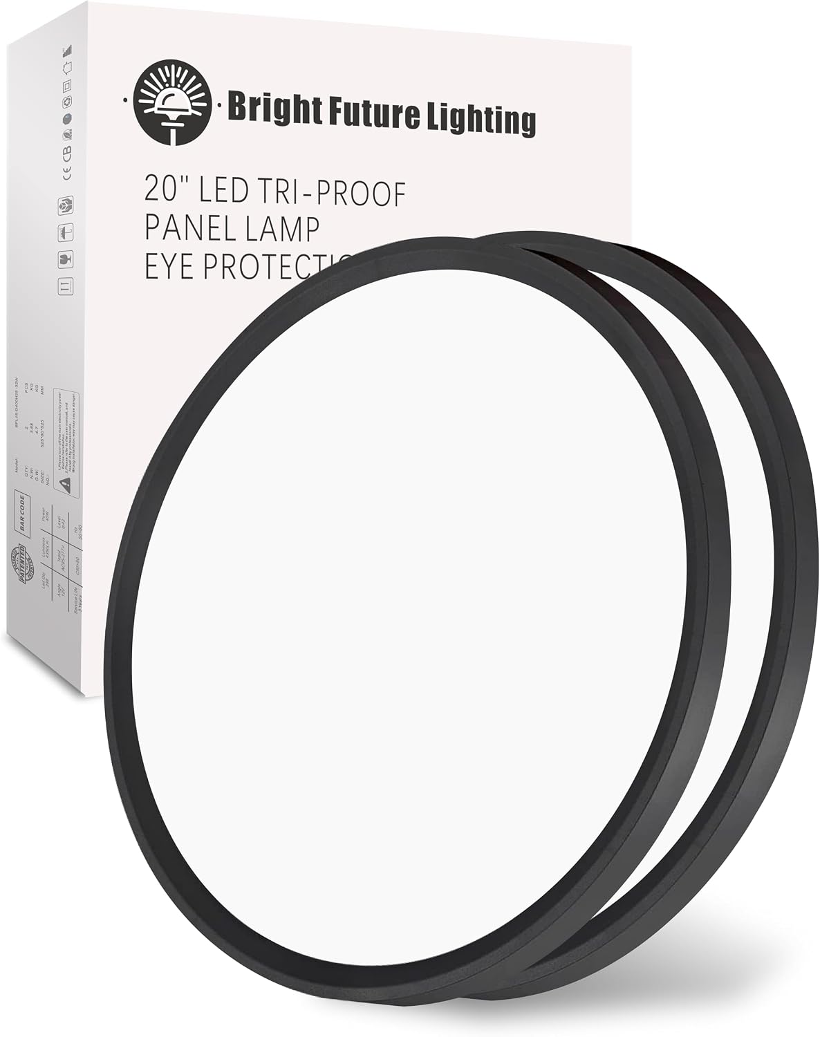 LED Flush Mount Ceiling Light Fixture, Round 20Inch 40w, Modern Flat Panel Super Slim Led Ceiling Light (2Pack)