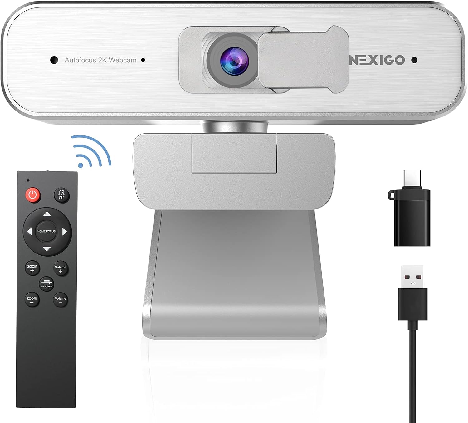 Nexigo N940P-Silver 2K QHD Webcam