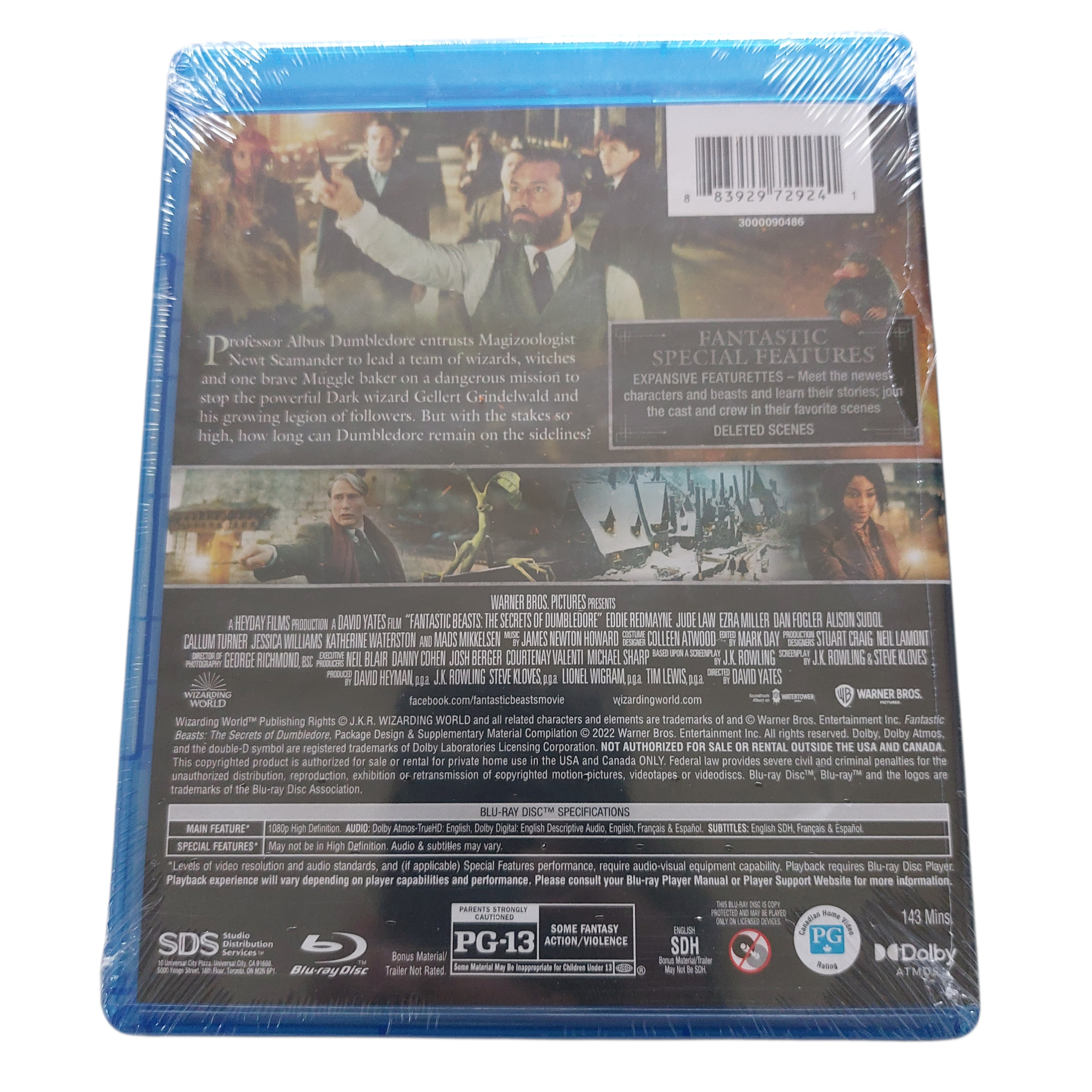 Fantastic Beasts: The Secrets of Dumbledore Blu-ray