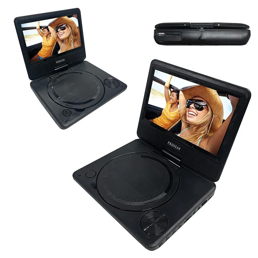 PROSCAN Portable DVD Player with 7" Swivel Screen, PDVD7040