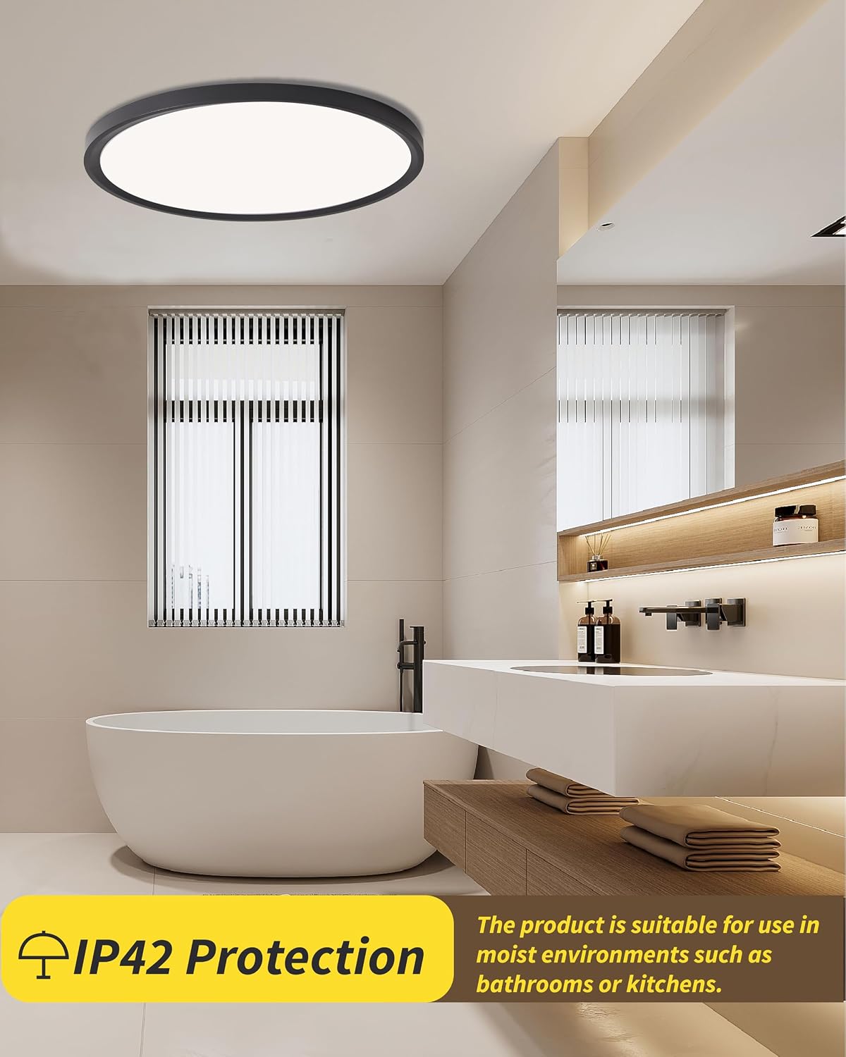 LED Flush Mount Ceiling Light Fixture, Round 20Inch 40w, Modern Flat Panel Super Slim Led Ceiling Light (2Pack)