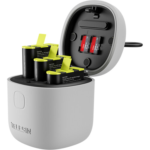 TELESIN Allin Box Portable Storage Charger with Batteries for GoPro Hero 12/11/10/9
