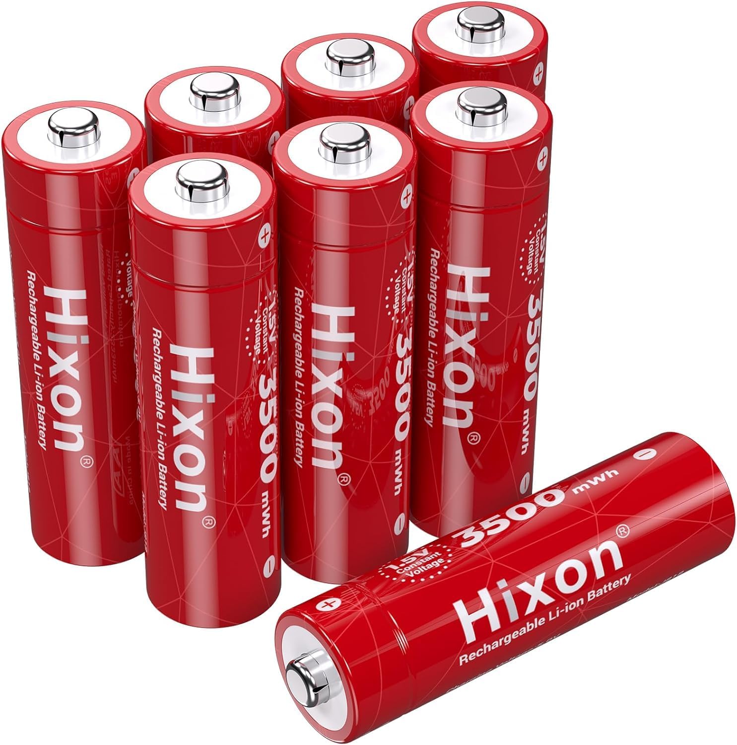 Hixon 3500mAh Rechargeable Batteries (8-Pack)
