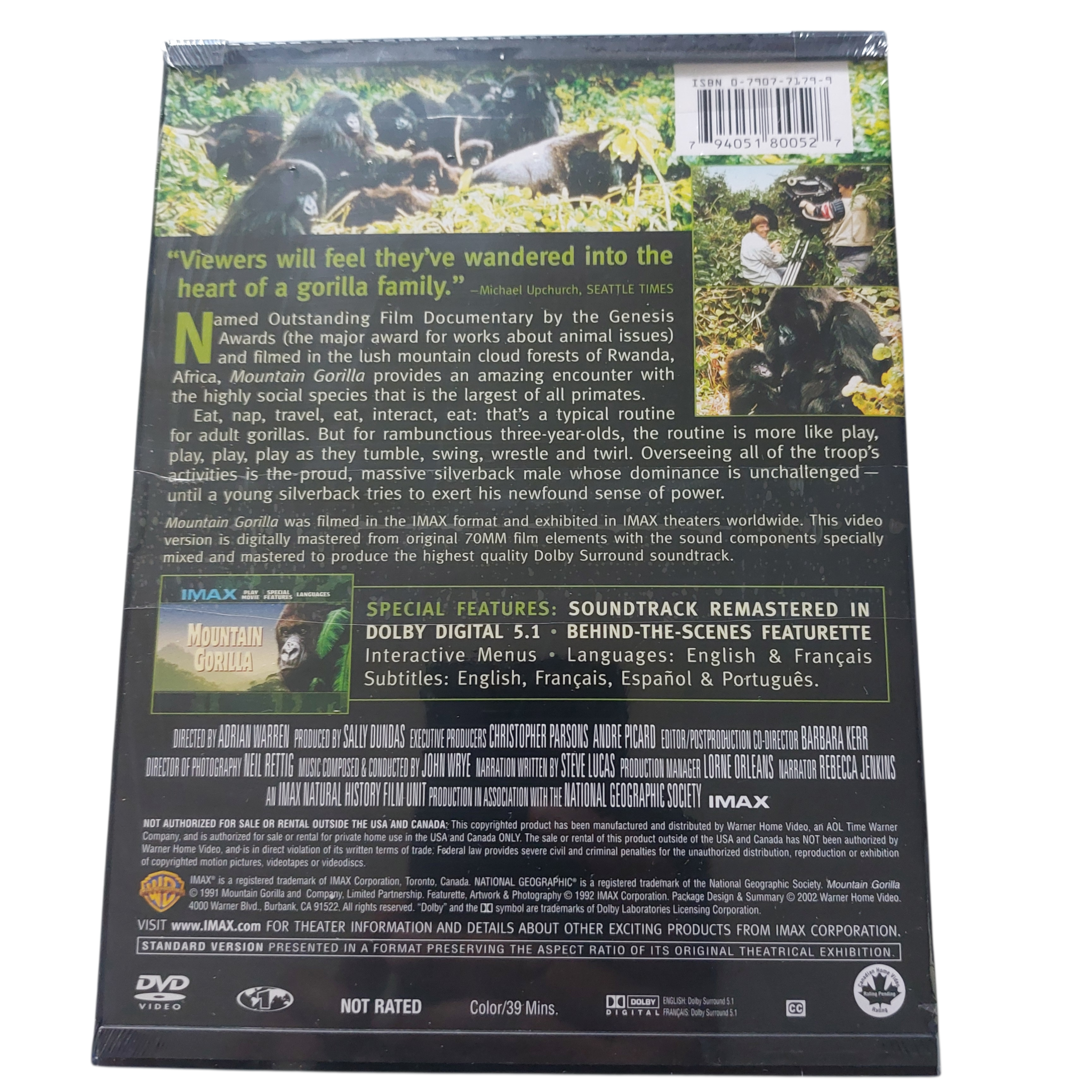 Mountain Gorilla IMAX DVD