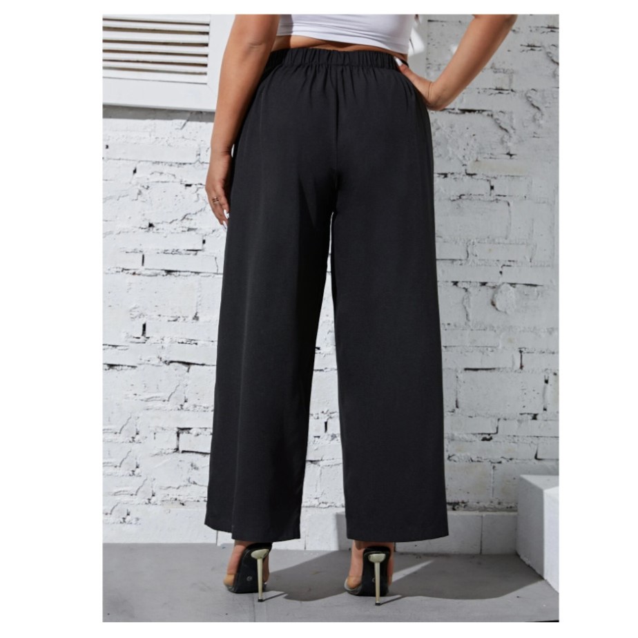 SHEIN High Waist Wide Leg Pants Frenchy Plus