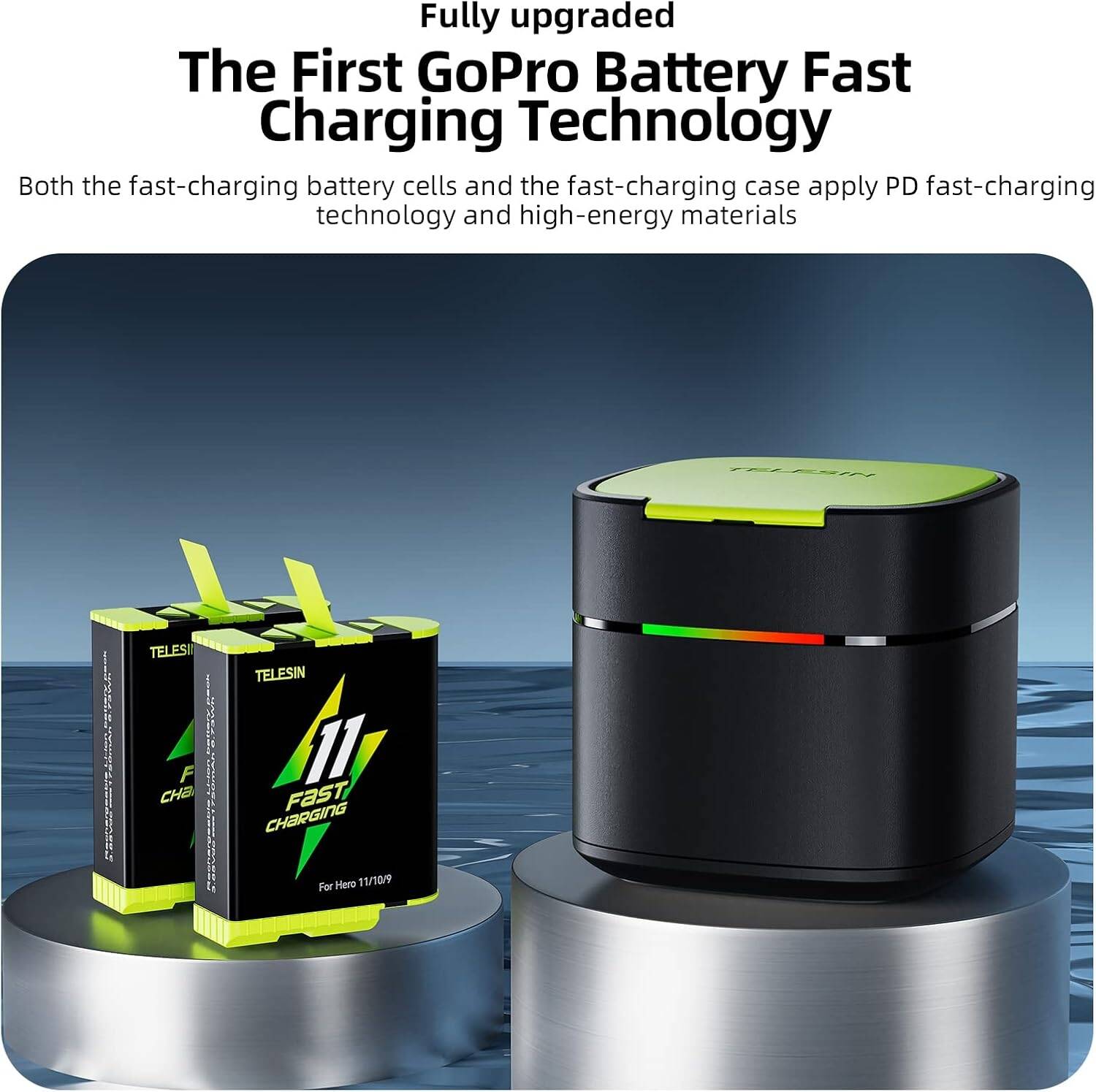 TELESIN Battery Fast Charging Box Hero 11/10/9