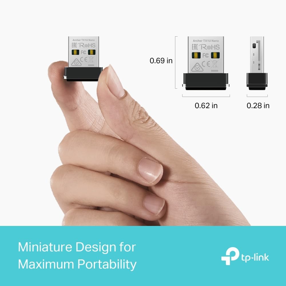 TP-Link AX300 Nano Wi-Fi 6 USB Adapter Archer TX1U Nano