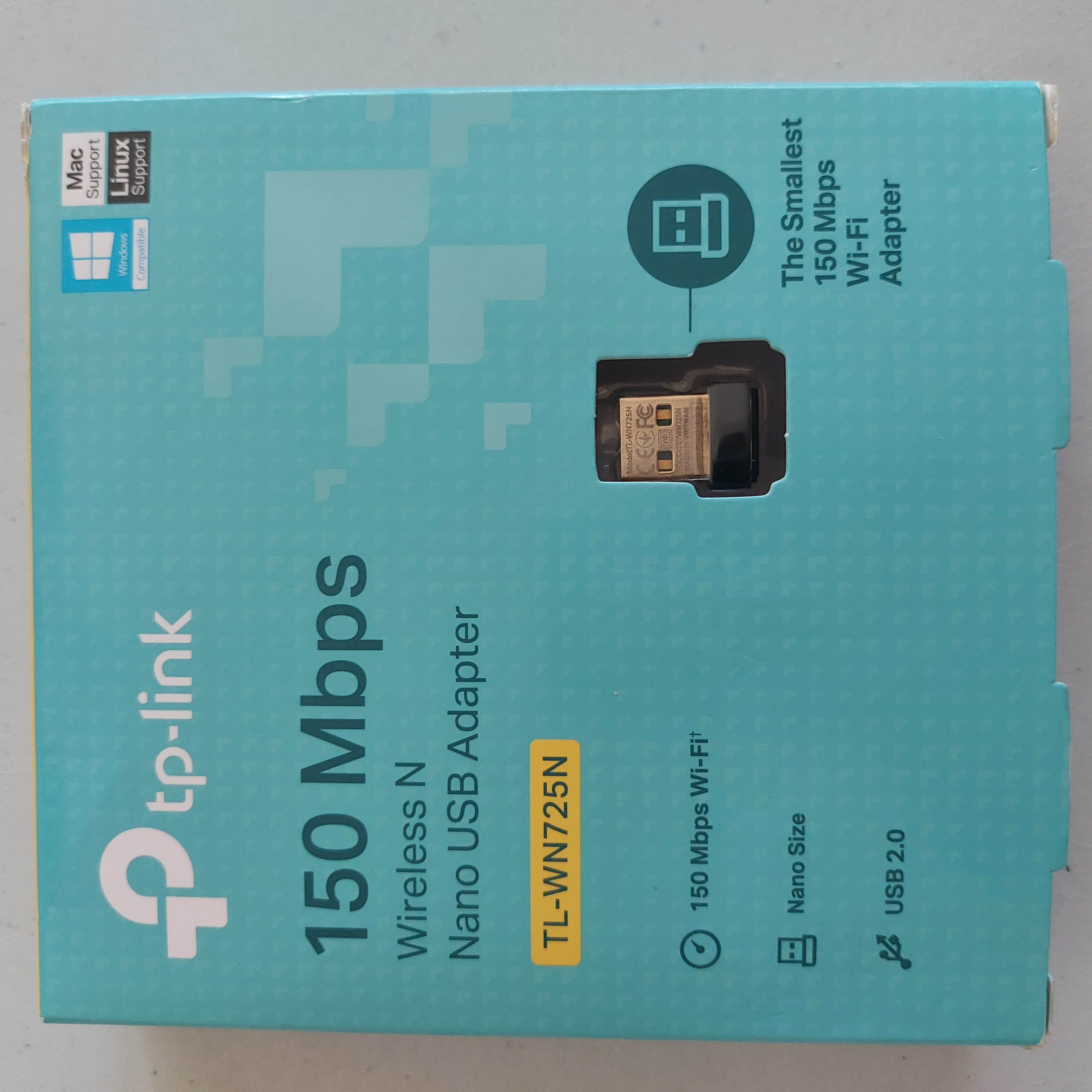 TP-Link 150 Mbps Wireless N Nano USB Adapter, TL-WN725N