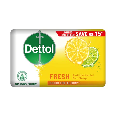 Dettol Fresh Antibacterial Bar Soap 130gms