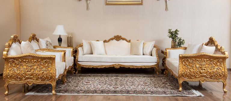 Royal Gold Carved Sofa Set