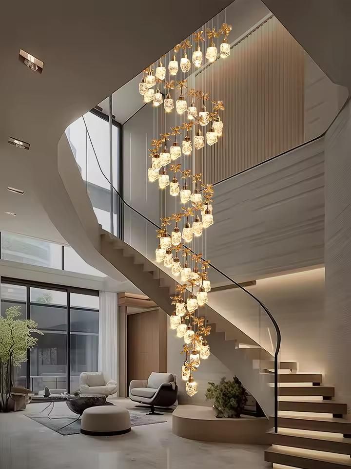 Luxury Spiral Crystal Chandelier