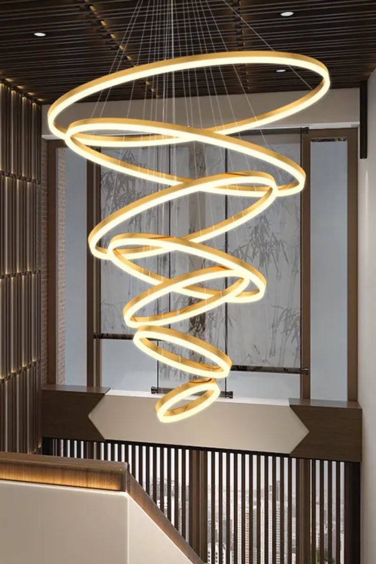 Modern Spiral LED Chandelier