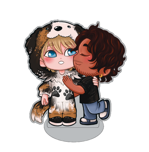 Stand acrylique chibi Zach & Reese (Planting Love)