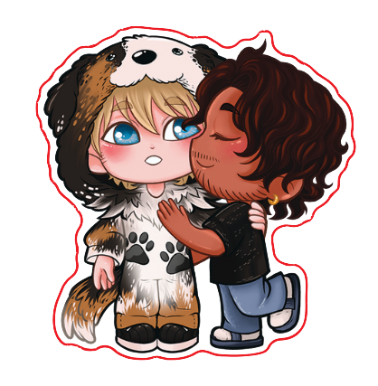 Sticker chibi Zach & Reese (Planting Love)