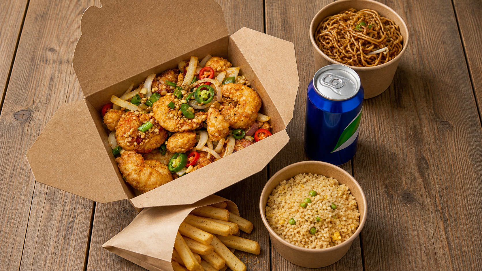 Salt & Pepper King Prawn Box