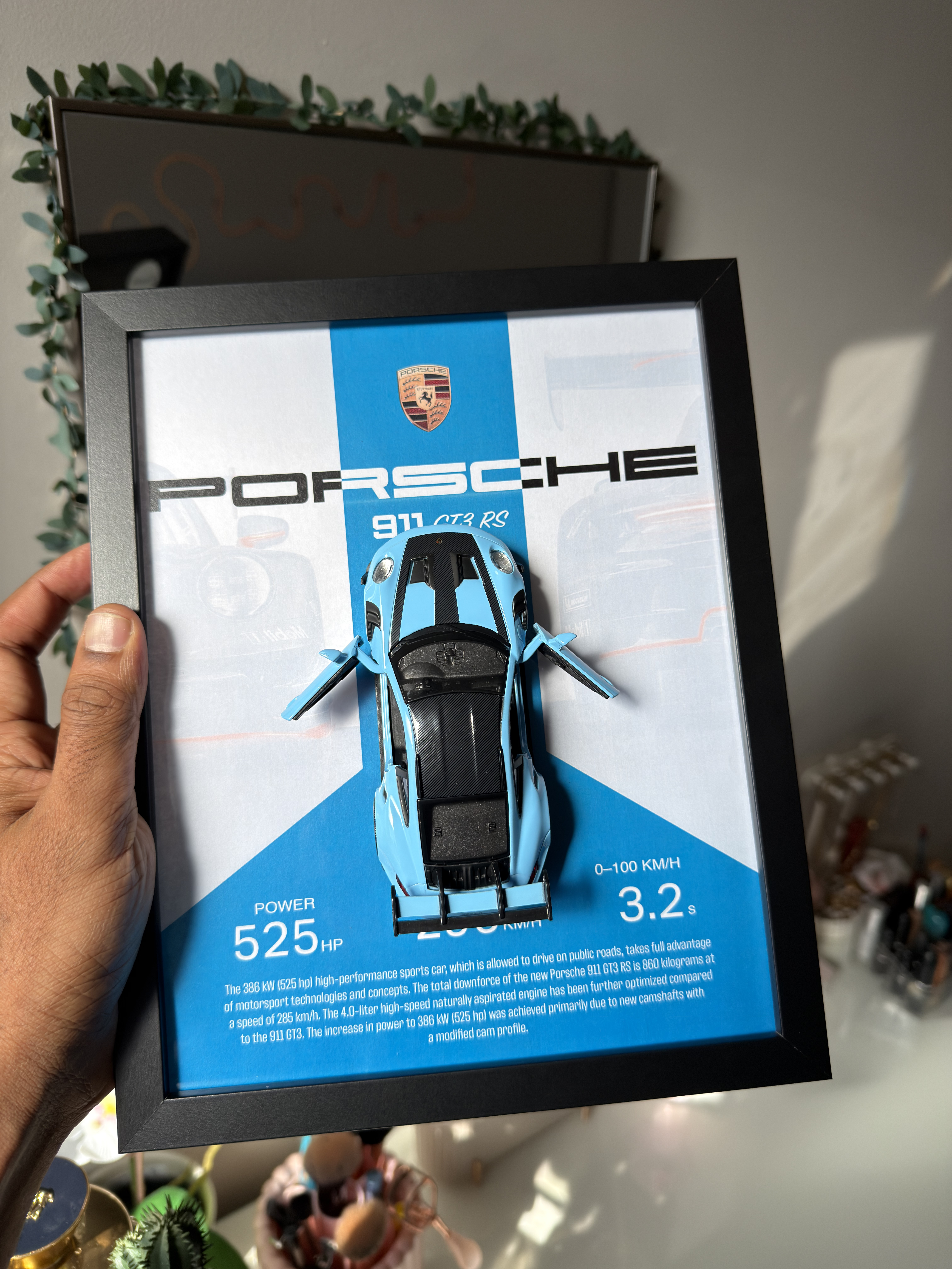 Porsche 911 Diecast Car Frame | 8x10 | Supercar Decor | Car Enthusiast Gift