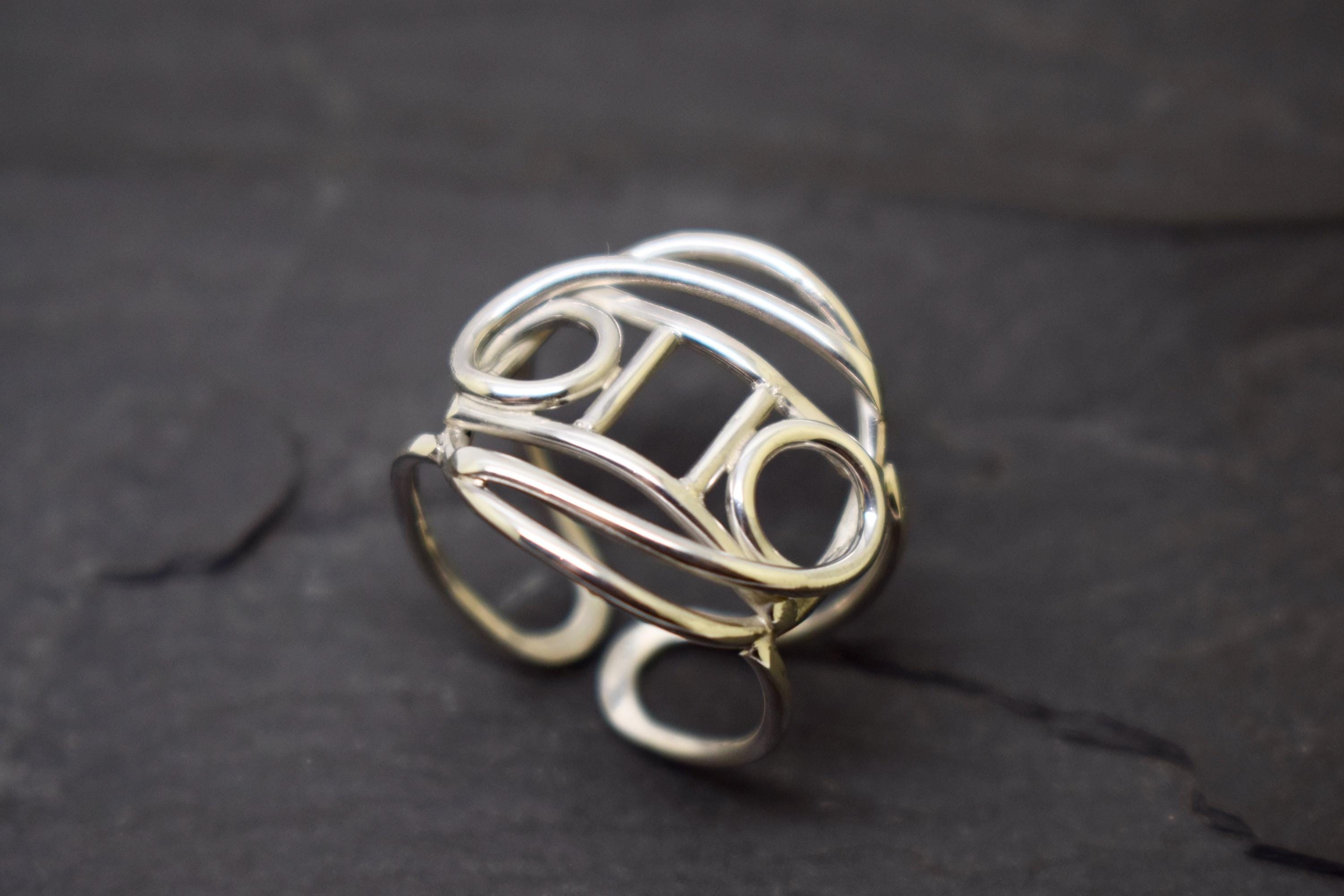 Handmade Sterling Combined Zodiac Ring
