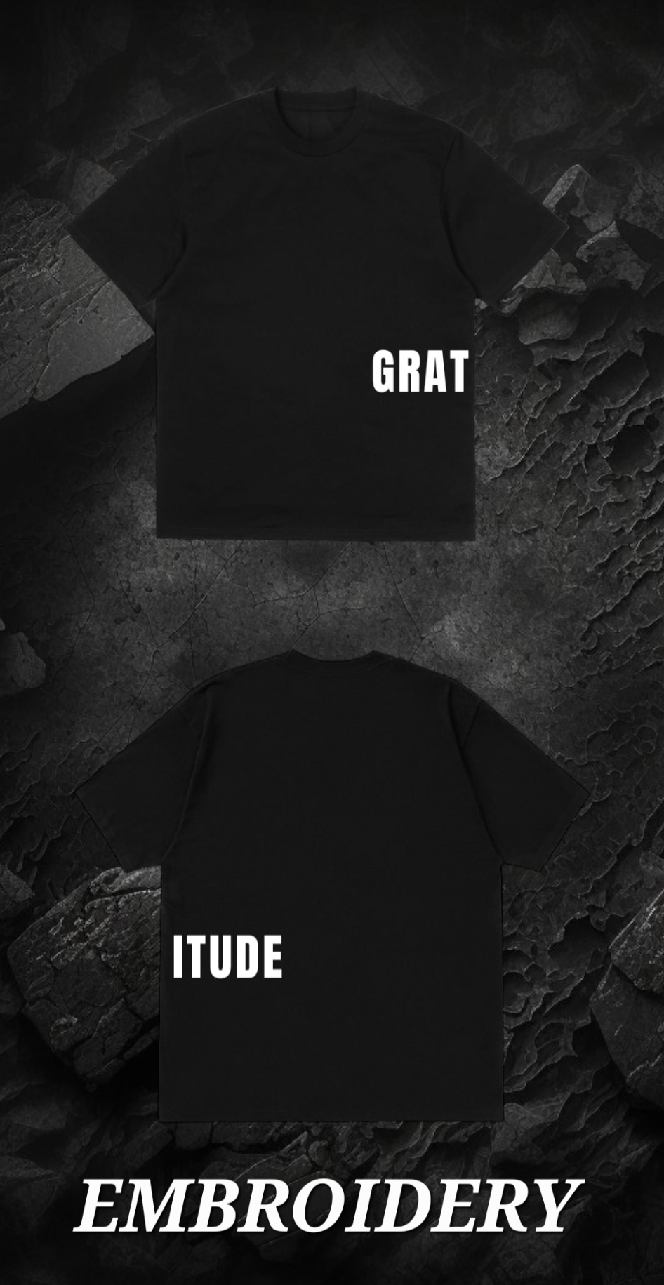 Gratitude Embroidery T-Shirt
