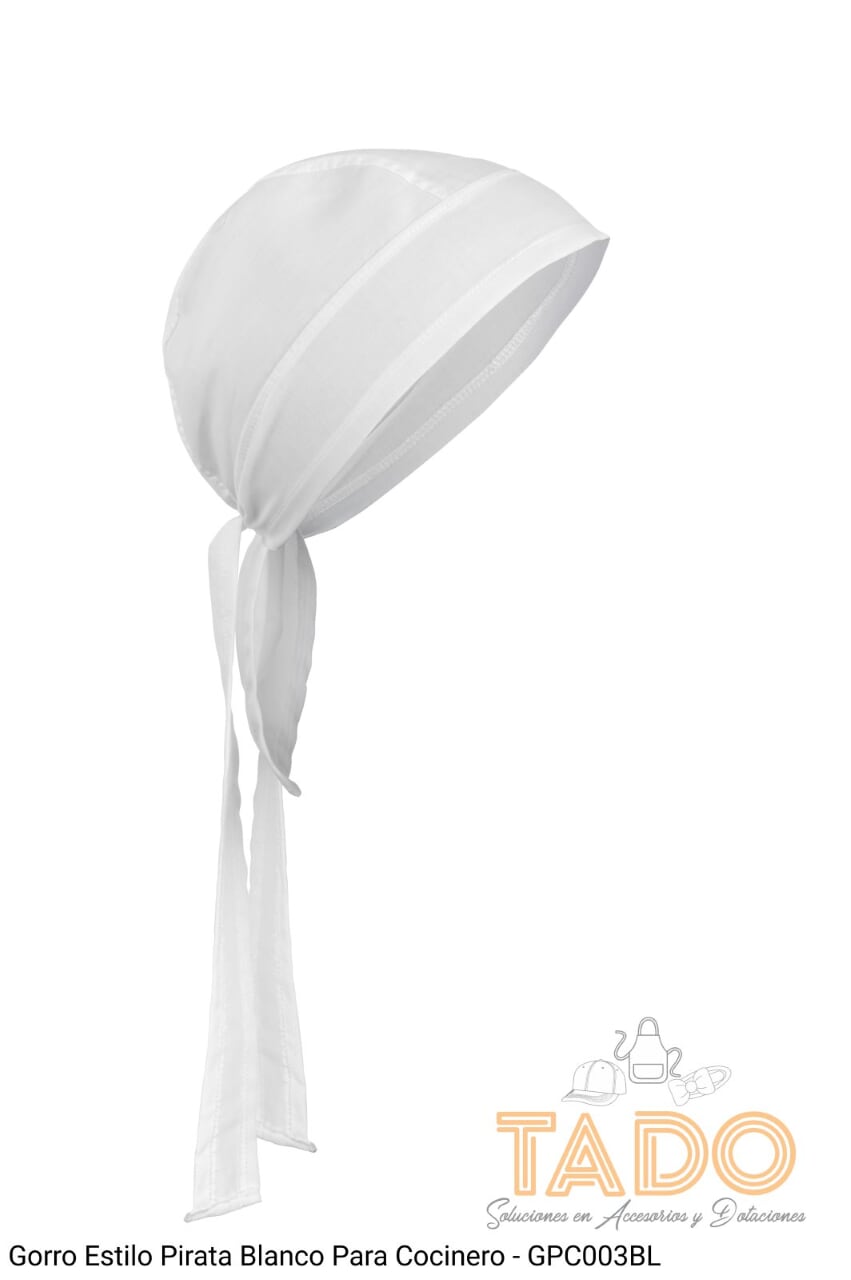 Gorro estándar estilo "pirata" para cocinero (Varios Colores)