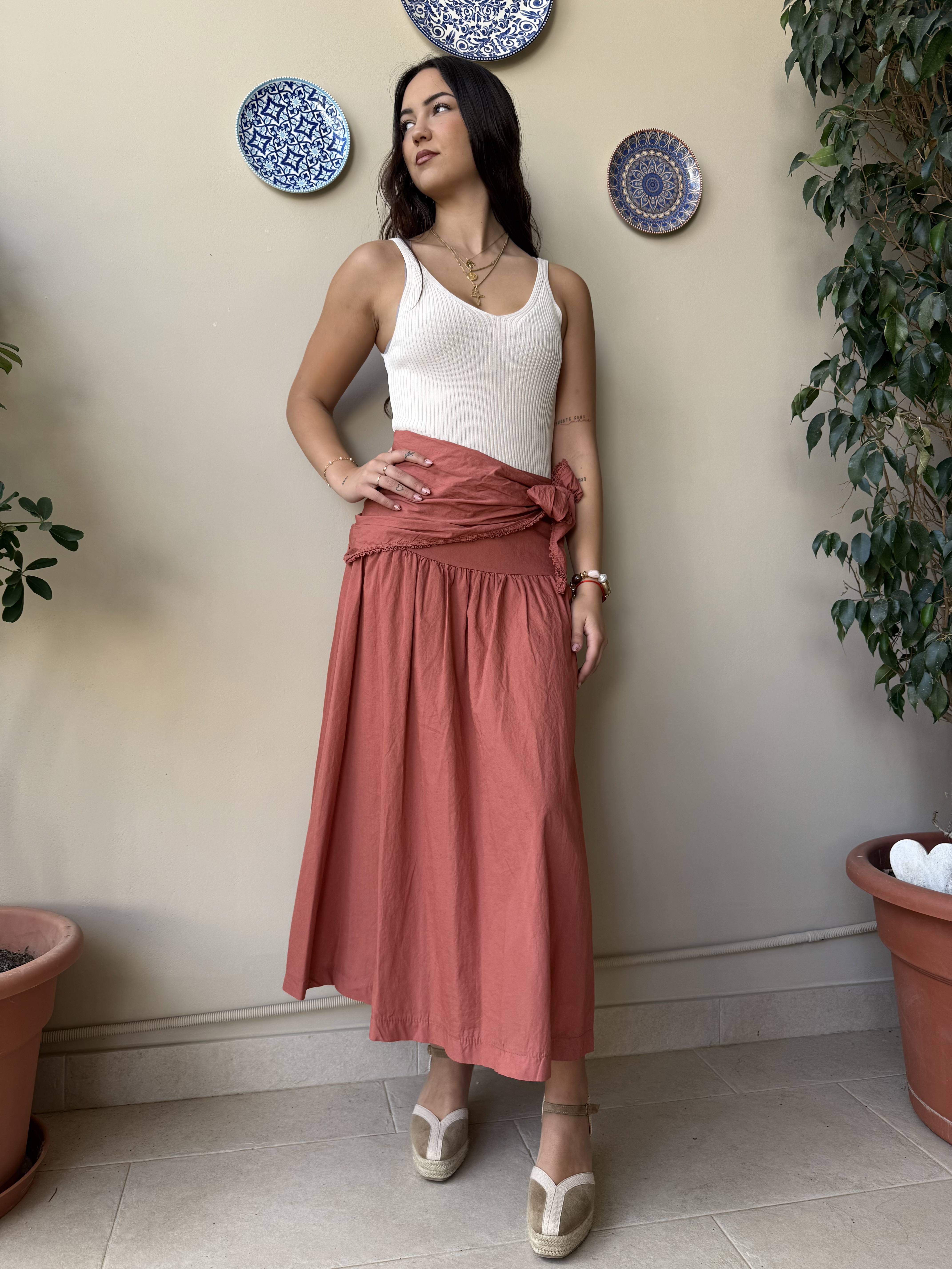 Top punto Beige