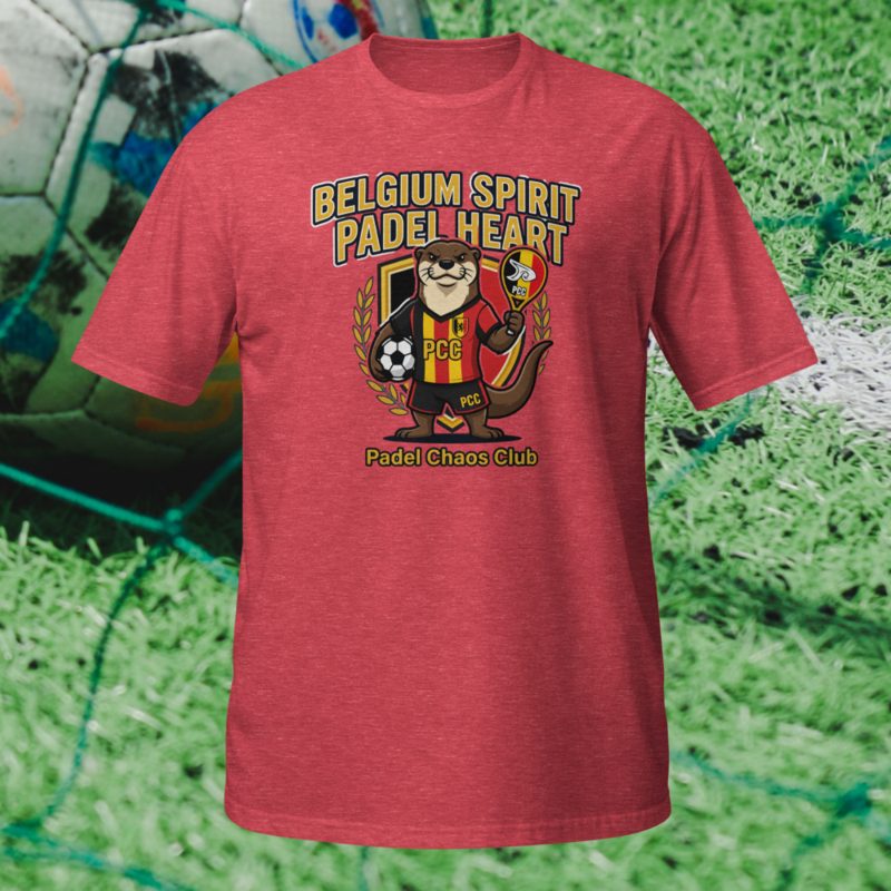 "Belgium Spirit. Padel Heart." - World Cup Padel Fever - Short-Sleeve Unisex T-Shirt