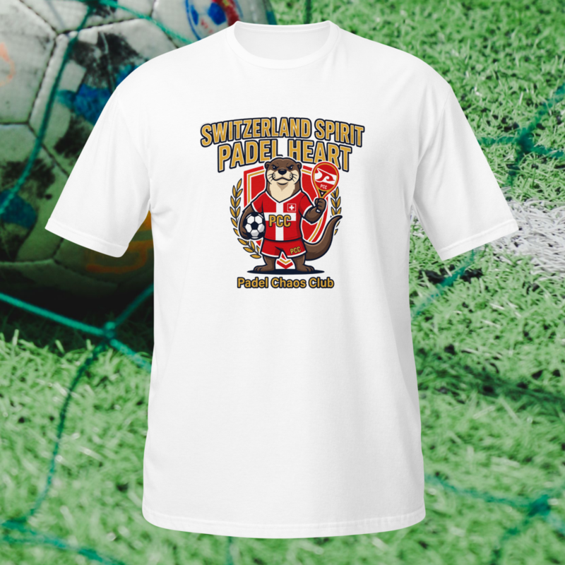 "Switzerland Spirit. Padel Heart." - World Cup Padel Fever - Short-Sleeve Unisex T-Shirt