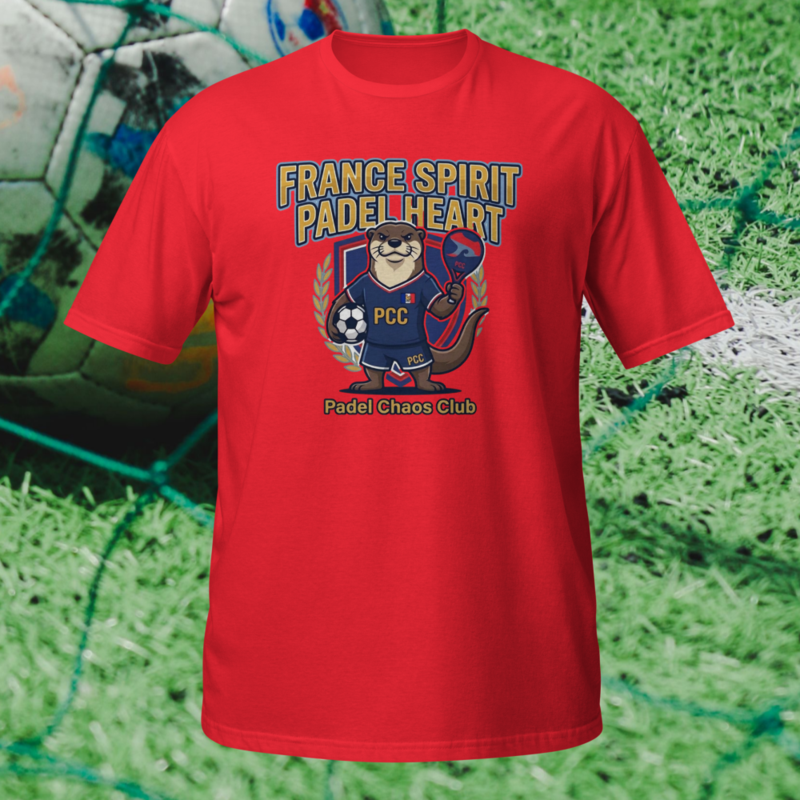 "France Spirit. Padel Heart." - World Cup Padel Fever - Short-Sleeve Unisex T-Shirt