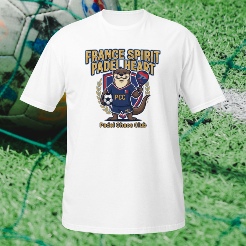"France Spirit. Padel Heart." - World Cup Padel Fever - Short-Sleeve Unisex T-Shirt