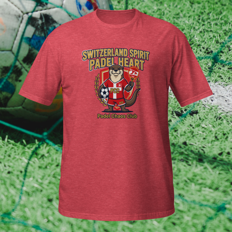 "Switzerland Spirit. Padel Heart." - World Cup Padel Fever - Short-Sleeve Unisex T-Shirt