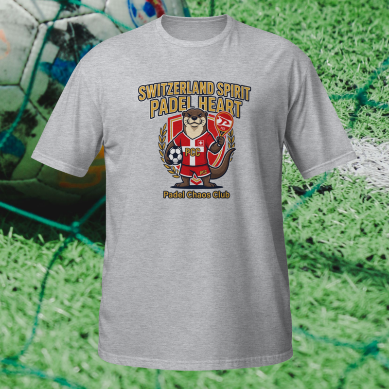 "Switzerland Spirit. Padel Heart." - World Cup Padel Fever - Short-Sleeve Unisex T-Shirt