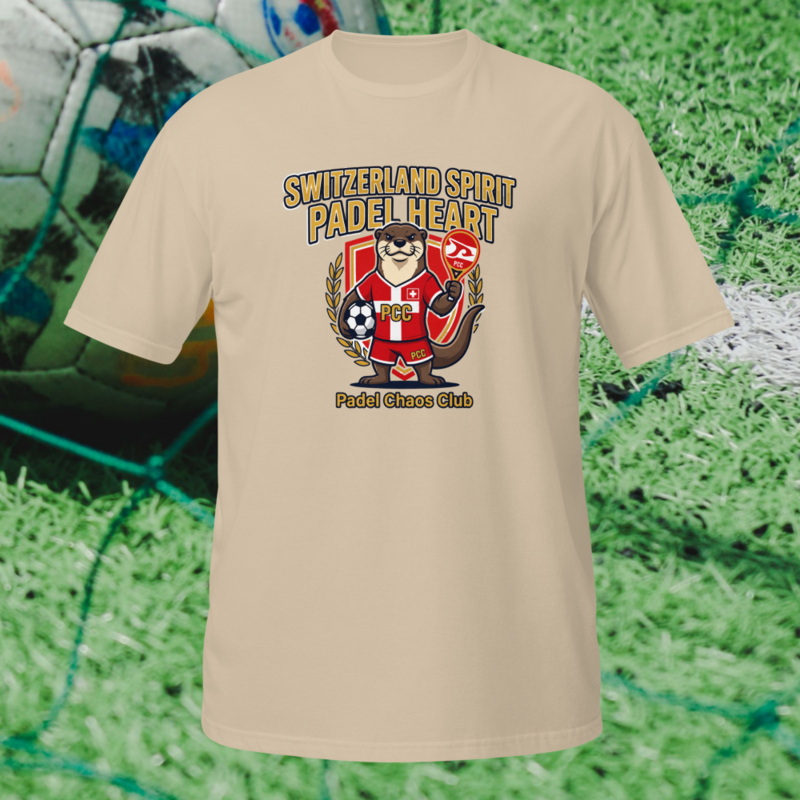 "Switzerland Spirit. Padel Heart." - World Cup Padel Fever - Short-Sleeve Unisex T-Shirt