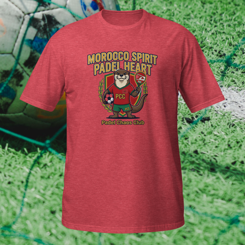 "Morocco Spirit. Padel Heart." - World Cup Padel Fever - Short-Sleeve Unisex T-Shirt